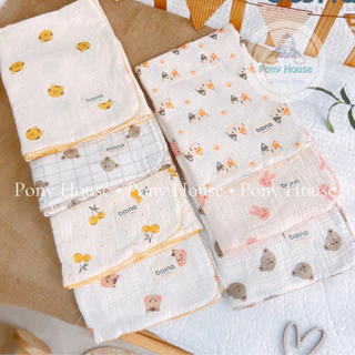 Khăn Tắm Xô Muslin Boona 4 Lớp Dày Dặn Siêu Mềm Đa Năng Có Thể Làm Chăn Cho Bé Sơ Sinh