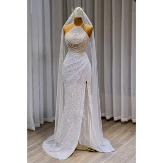 [HOT]  Váy cưới, váy lễ đường kiểu dáng nhẹ nhàng như nàng hậu đáng yêu .