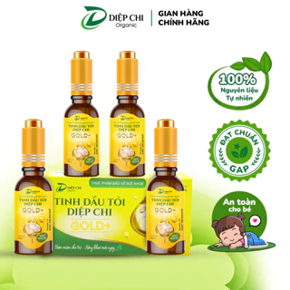 Combo 5 Hộp Tinh Dầu Tỏi DIỆP CHI Gold+ Giúp Giảm Ho Tiêu Đờm Và Hỗ Trợ Tiêu Hóa Tốt 30ml/Chai