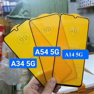 Samsung A05 A05S M34 5G A24 A34 A54 5G A14 M14 Kính cường lực full màn có viền đen, Cường lực trong suốt không full màn