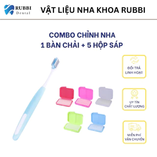 Combo dành cho người niềng răng : Bàn chải đánh răng & 5 hộp sáp nha khoa