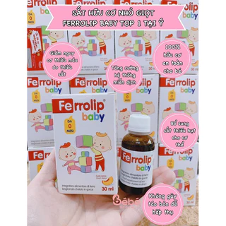 Sắt Ferrolip Baby dạng siro vị đào thơm ngon lọ 30 mL