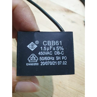 10 cái Tụ quạt 1.5uf 450VAC CBB61