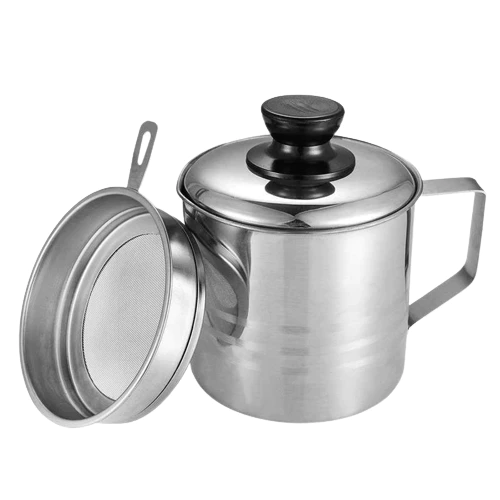 Ca Lọc Dầu Ăn Mỡ Thừa Lọc Cặn Nước Dùng Giúp Loại Bỏ Cặn Thừa Xương Vụn Chất Liệu Inox Dày Dặn