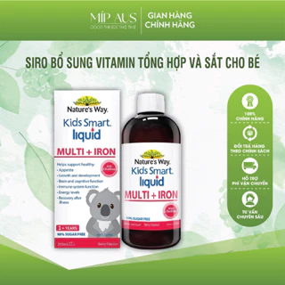 Siro Vitamin Tổng Hợp Và Sắt Cho Bé Từ 1 Tuổi 💎[CHÍNH HÃNG]💎 Nature's Way Kids Smart Liquid Multi + Iron