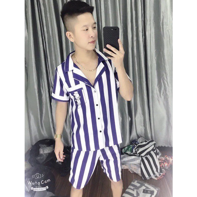 Bộ Quần Áo CC Kẻ Sọc Đi Biển , Bộ Ngủ Hình Hoa Qủa Nam Nữ Và Gia Đình Mới Hot