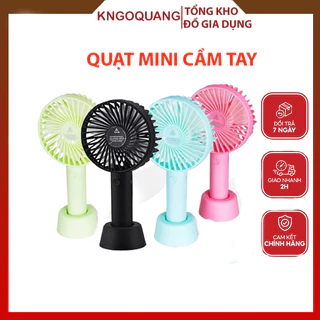 Quạt Cầm Tay Mini Có Chân Đế Bàn Kèm Dây Sạc Pin Sạc Tích Điện Kèm Dây Đeo Hàng Loại 1, Quạt Mini Cầm Tay Hot Mùa Hè