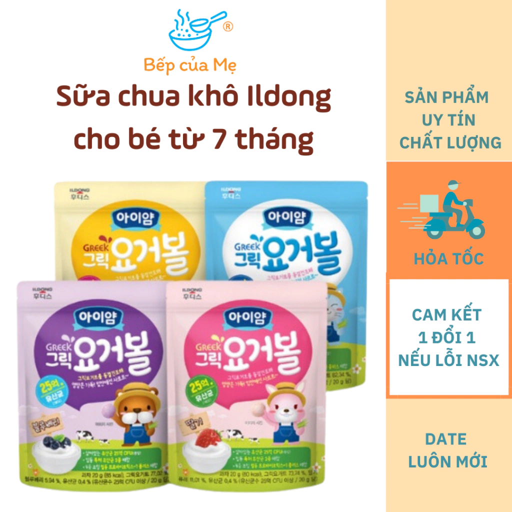 Sữa chua khô cho bé ăn dặm từ 7 tháng Ildong của Hàn Quốc, Shop Bếp Của Mẹ