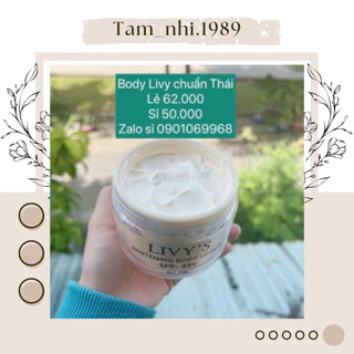 Kem body Livy Thái 250g ⚡ HÀNG CHUẨN ⚡ Kem body Livy nhập khẩu Thái - không ăn nắng, phục hồi làn da trắng mịn tự nhiên