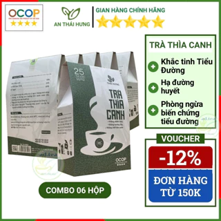 Trà Thìa canh Thái Hưng giúp ổn định đường huyết, khắc tinh của tiểu đường - Combo 06 hộp 25 túi lọc 125g)