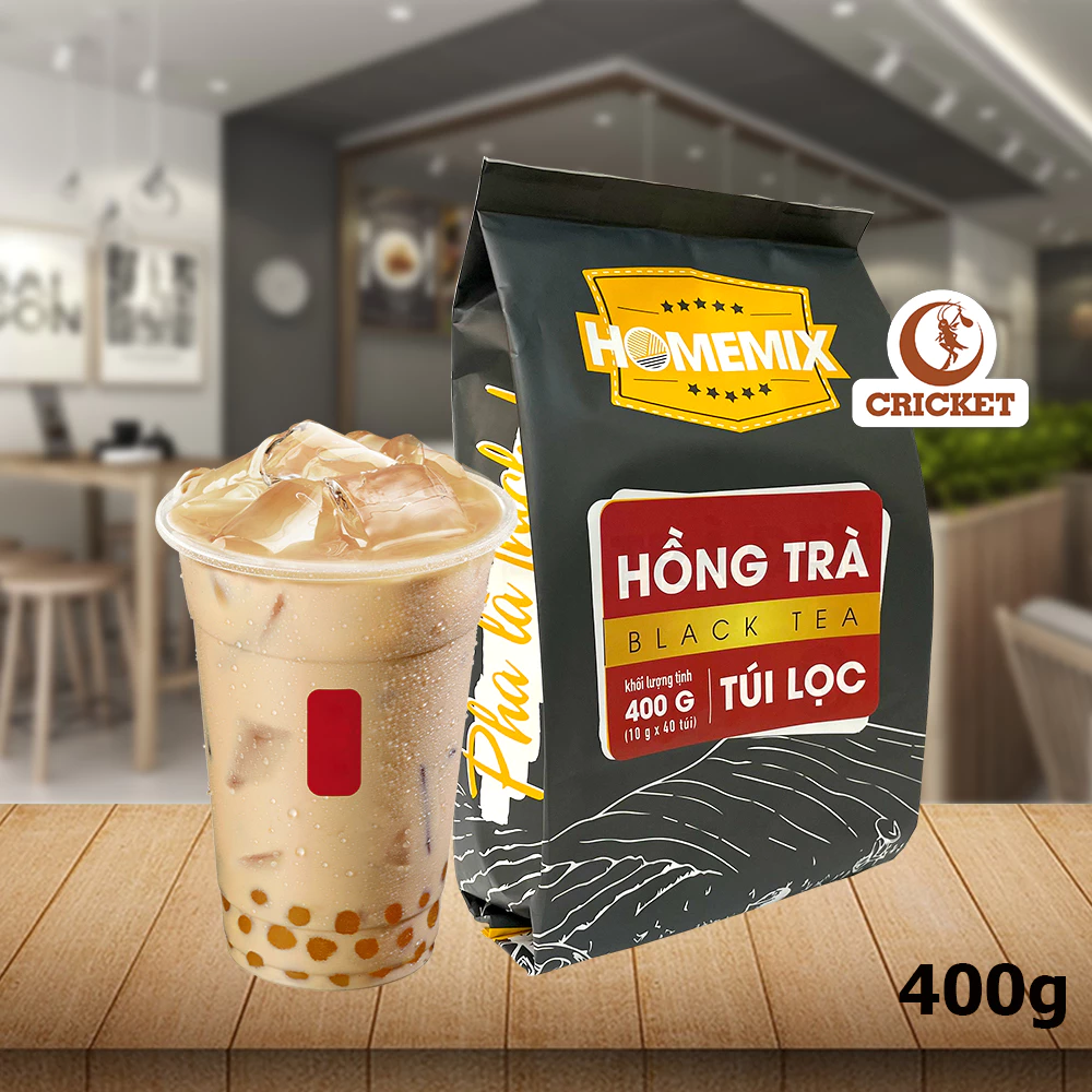 Hồng Trà Túi Lọc Home Mix 400g (40 túi x 10gr) - Làm hồng trà sữa, nên trà cho các món trà trái cây