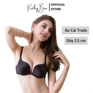 B44 Áo Ngực Trơn Cài Trước Basic KATHY BRA Đệm Dày 2.5cm Có Gọng Nâng Ngực