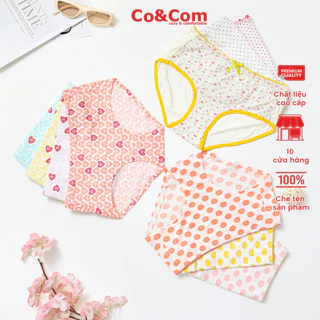 Quần Lót Bé Gái Size Đại Co&Com Cotton Sợi Bông Kháng Khuẩn Co Giãn 30-48 Kg