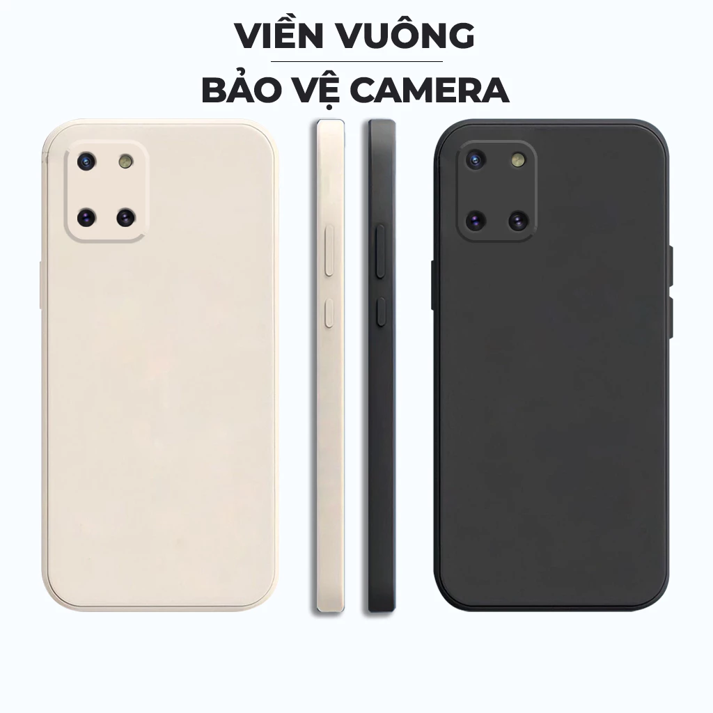 Ốp lưng Samsung Note 10 Lite / Note 10 / Note 10 Plus / Note 10+ cạnh vuông, viền vuông, dẻo mềm mịn