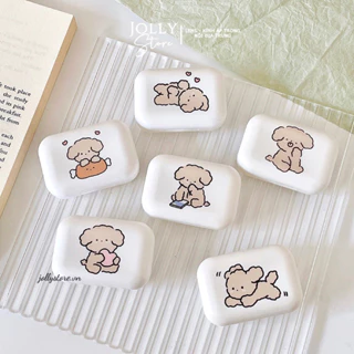 Khay cún nâu cute JOLLY kèm dụng cụ đeo