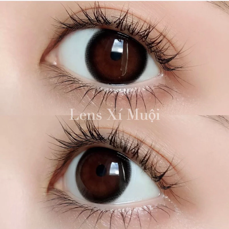 Lens Mắt Màu Đen Giãn Vừa 14.2mm có độ cận