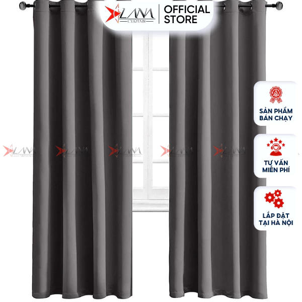 Rèm cửa ghi đậm nhiều kích thước, vừa cửa chính và cửa sổ , phong cách hiện đại .Cản nắng và cản sáng 90-95%
