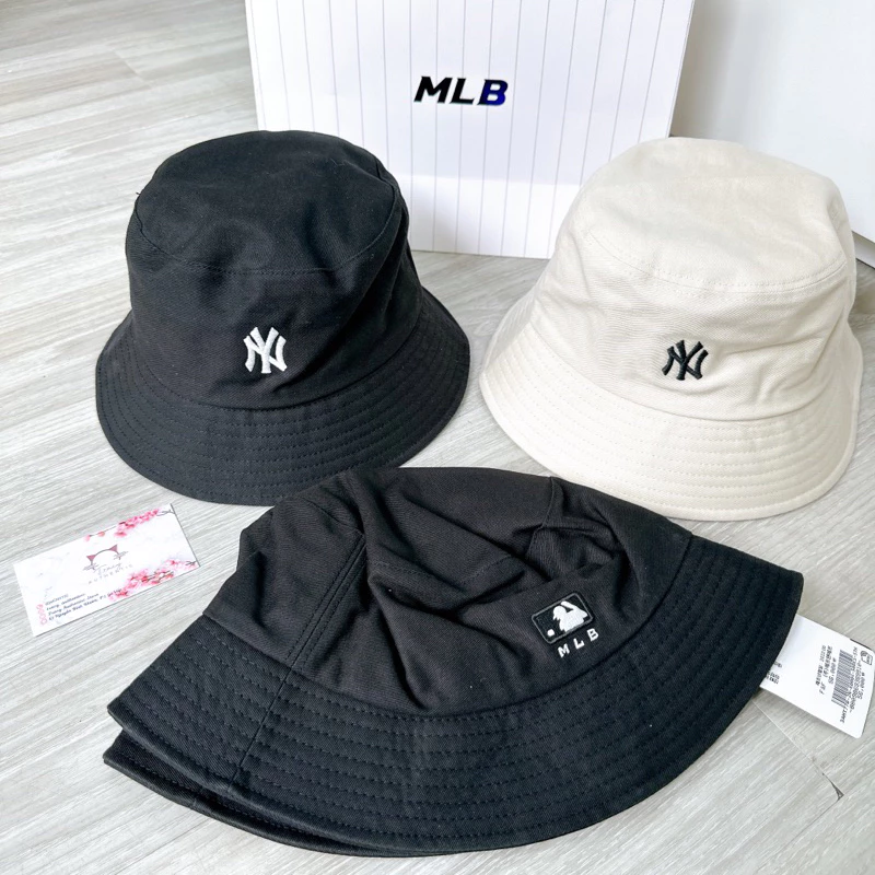 (CHÍNH HÃNG) Bucket nón tai bèo cụp MLB basic đen be 2021
