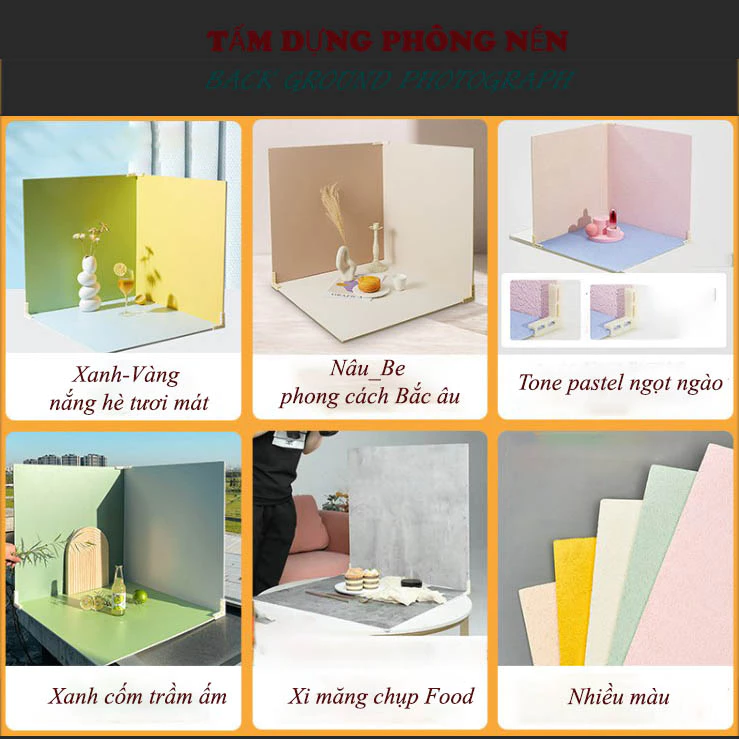 (TẤM DỰNG FORMEX/FOAM 2 size 40cm/60cm) PHÔNG NỀN DỰNG background chụp ảnh sản phẩm. tấm xốp PVC cứng nền chụp ảnh