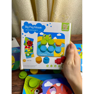 Đồ chơi xếp gỗ theo màu tư duy Montessori