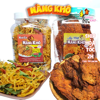 [Combo Khô Bò Và Gà] 500gr Khô bò miếng + Khô gà lá chanh Nàng Khô (Thơm ngon - Đậm vị)