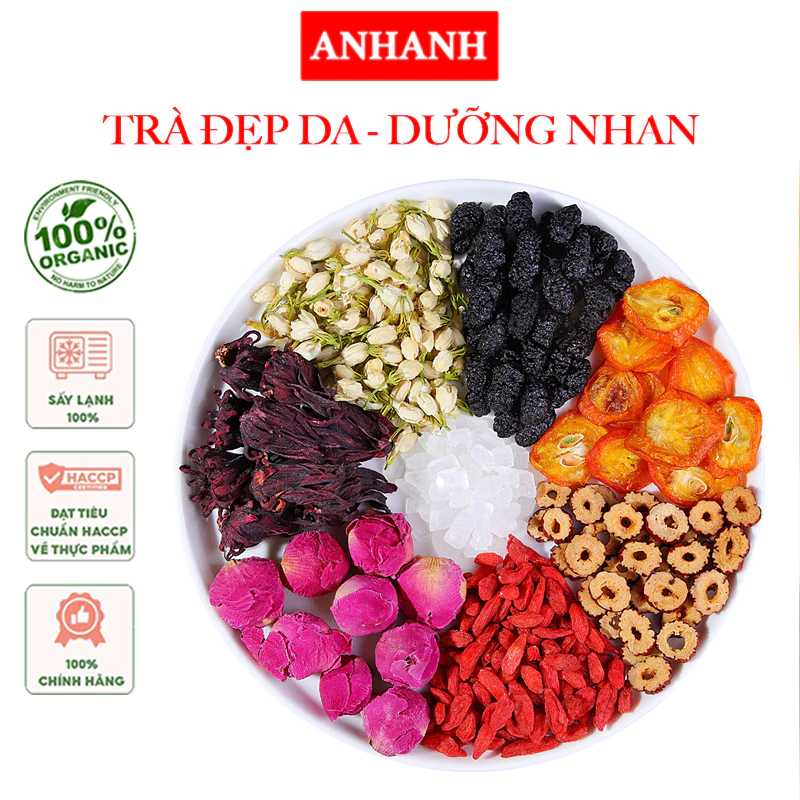 ✅ Trà Dưỡng nhan Đẹp Da Dưỡng Da Nữ Thần Trà Hoa Trà Chăm Sóc Da Mặt Tại ANHANH - Lành và Sạch