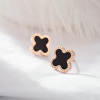 Khuyên tai nữ  Lucky Four Leaves Earrings Rose Gold