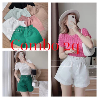 COMBO 2Q SHORTS TỔ ONG XỐP NHIỀU MÀU M03