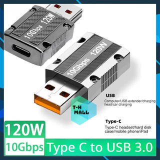 Bộ Chuyển Đổi OTG 120W 10gbps USB 3.0 Male Sang USB Type C Female Đồng Bộ Hóa Dữ Liệu Sạc Nhanh Hợp Kim Kẽm Laptop