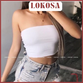 Áo Ống Cúp Ngực LOKOSA Áo Ống Croptop Không Dây Kiểu Ôm Sexy Nhiều Màu Trắng Đen AO012