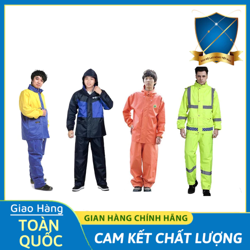 Bộ Quần Áo Mưa 2 Lớp Thuỷ Sơn, Sơn Thuỷ, Hàn Quốc, Tuấn Anh, Đi Biển, Loại Màu Phát Quang Cảnh Sát Giao Thông