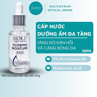 Tinh chất (Serum) cấp nước dưỡng ẩm Soli Pro-vitamin B5 5% + Hyaluronic Acid (HA đa phân tử) 30ml
