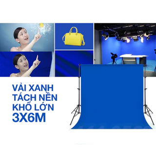 Phông vải xanh dương blue tách nền dành cho studio chất Polyester Cao cấp không nhăn - Camera & Decor