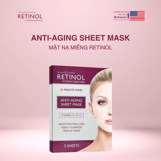 Set 5 Miếng Mặt Nạ Retinol Anti Aging Sheet Mask Giàu Vitamin Săn Chắc Da