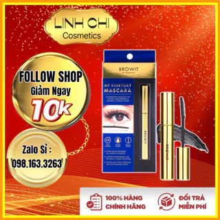 Mascara Browit Nongchat 2 in1 Universal Thái Lan Lâu Trôi, Làm Dày, Dài Cong Mi