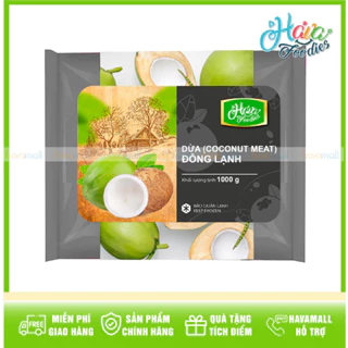 [CHỈ GIAO HỎA TỐC HCM] Cơm Dừa Non Đông Lạnh Havafoodies 1Kg – Frozen Coconut Meat Slice