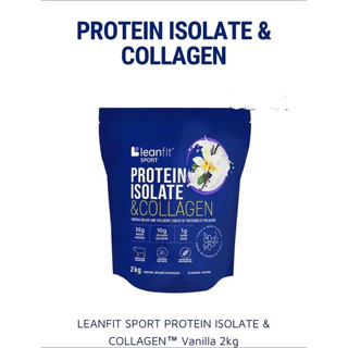 [Made in Canada] Bột whey protein isolate & collagen Leanfit Sport 2kg, vị vanilla