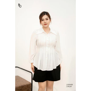 Áo peplum bấu ly dọc thân đuôi tôm BIGSIZE (55kg đến 95kg) - 23SSM08 - [BUstu Bigsize]