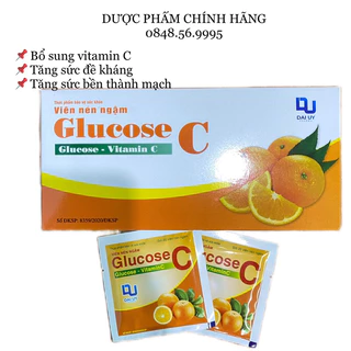 Viên ngậm Glucose hộp 30 gói - Bổ sung vitamin C, tăng sức đề kháng, bền thành mạch