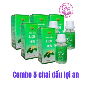 Combo 5 chai tinh dầu bôi Lợi An  thoa ngạt mũi, sổ mũi cho bé + quà