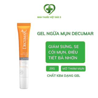 Gel ngừa mụn Nano Decumar Advanced kem ngừa mụn giảm thâm, viêm, mềm mịn da 20gr