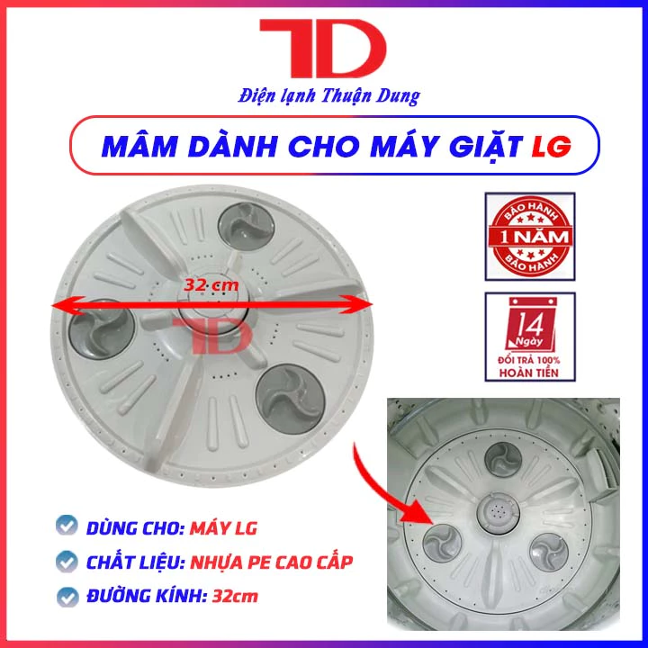 Mâm Dành Cho Máy Giặt LG 32 cm, Điện Lạnh Thuận Dung