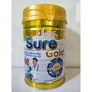 Sữa bột dinh dưỡng phục hồi sức khoẻ Goldlac Sure Gold lon 900g