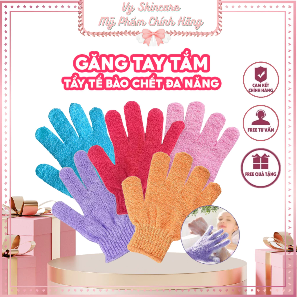 Găng Tay Tắm Tẩy Tế Bào Chết Scrubber Glove Features Nội Địa Trung