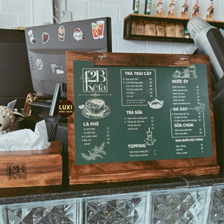 MENU A3 GỖ ĐỂ BÀN, KHẮC LOGO MIỄN PHÍ - LUMYWOOD DECOR