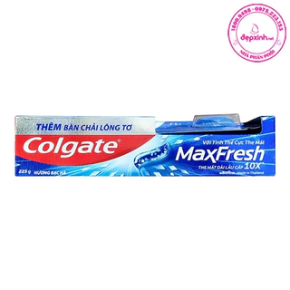 Kem đánh răng Colgate MaxFresh bạc hà 225g - tặng bàn chải