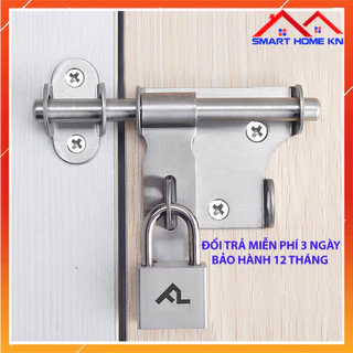 Chốt khoá cửa ngang inox thông minh cài giữ cửa gỗ cửa nhôm chống trộm