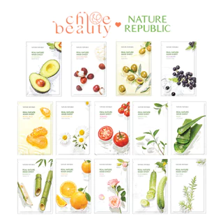 Combo 10 mặt nạ giấy dưỡng da NATURE REPUBLIC Real Nature Mask Sheet 23ml/1 mask