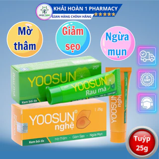 Kem bôi da YOOSUN NGHỆ, YOOSUN RAU MÁ giúp mờ thâm, giảm sẹo và ngăn ngừa mụn hiệu quả - Hộp 25g