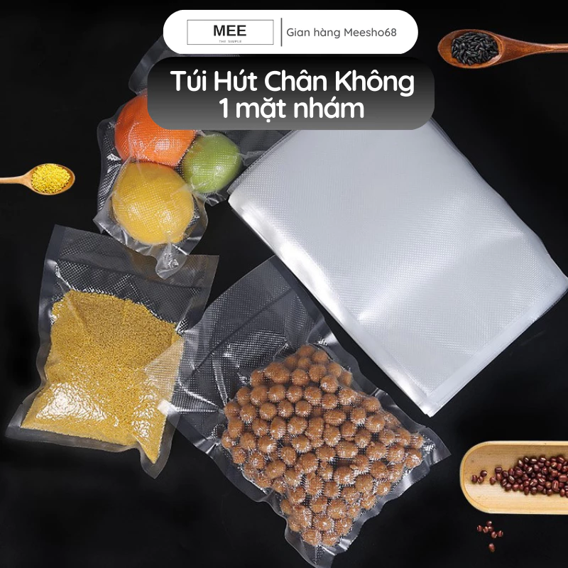 Túi hút chân không thực phẩm, 1 mặt nhám